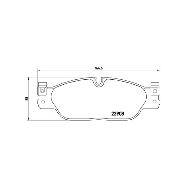 Bromsbeläggsats, Framaxel Brembo P 36 021 BREMBO