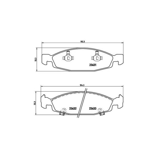 Bromsbeläggsats, Framaxel Brembo P 37 005 BREMBO Bromsbeläggsats, Framaxel Brembo P 37 005 BREMBO