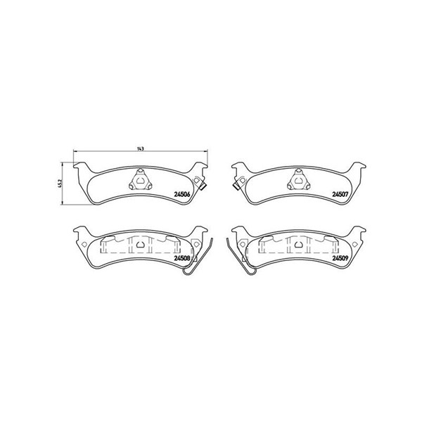 Bromsbeläggsats Brembo P 37 012 BREMBO