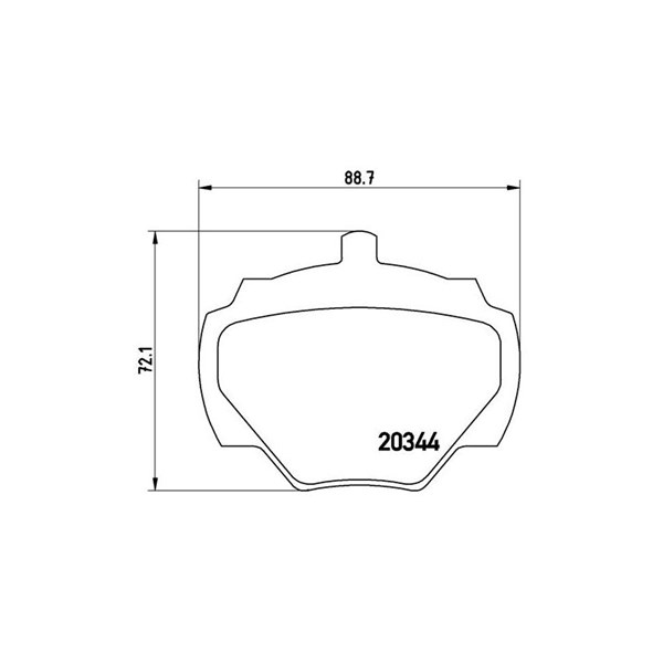 Bromsbeläggsats, Bakaxel Brembo P 44 001 BREMBO
