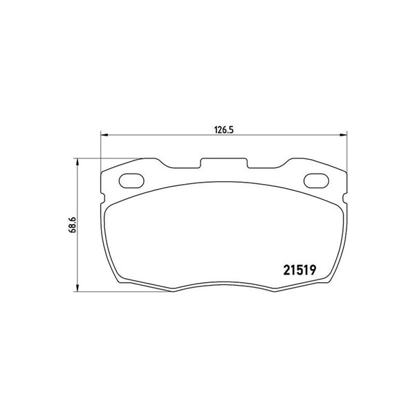 Bromsbeläggsats, Framaxel Brembo P 44 005 BREMBO