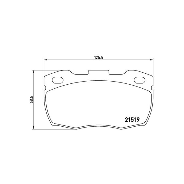 Bromsbeläggsats, Framaxel Brembo P 44 015 BREMBO