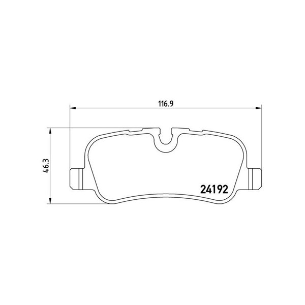 Bromsbeläggsats, Bakaxel Brembo P 44 019 BREMBO
