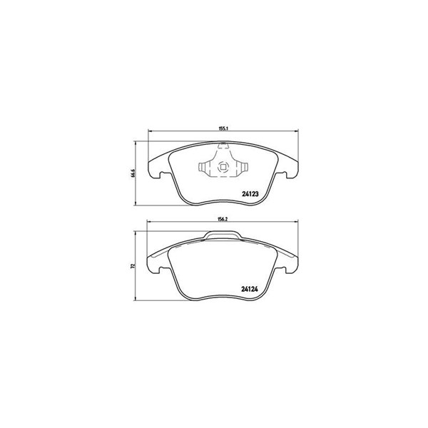 Bromsbeläggsats, Framaxel Brembo P 44 020 BREMBO