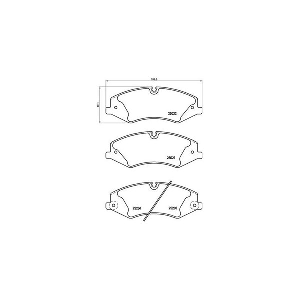 Bromsbeläggsats, Framaxel BREMBO
