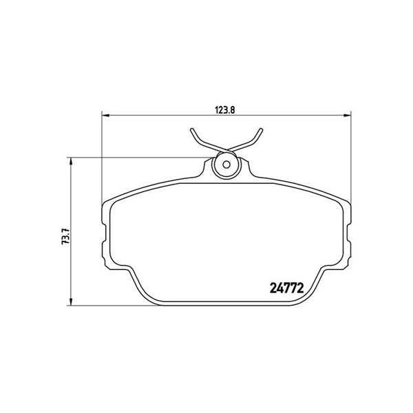 Bromsbeläggsats, Framaxel Brembo P 46 001 BREMBO