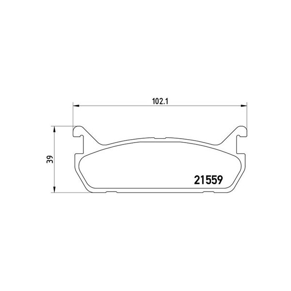 Bromsbeläggsats, Bakaxel Brembo P 49 015 BREMBO