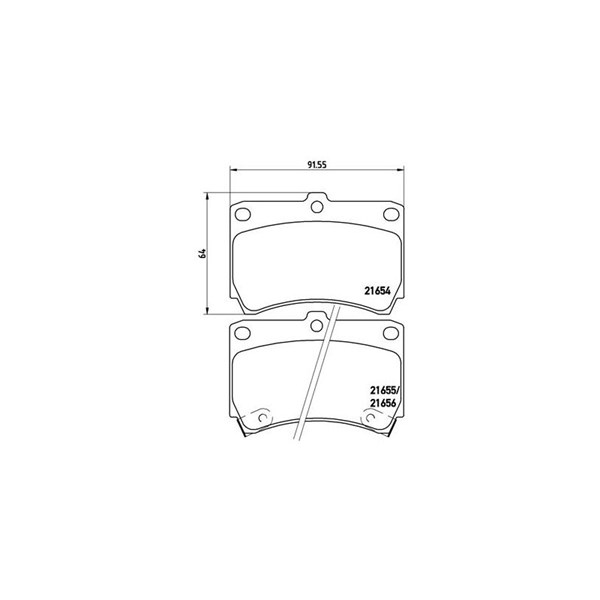 Bromsbeläggsats, Framaxel Brembo P 49 016 BREMBO