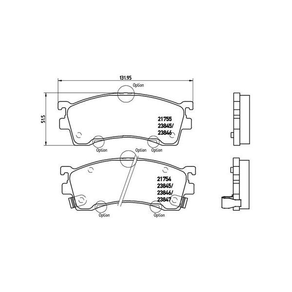 Bromsbeläggsats, Framaxel Brembo P 49 023 BREMBO Bromsbeläggsats, Framaxel Brembo P 49 023 BREMBO