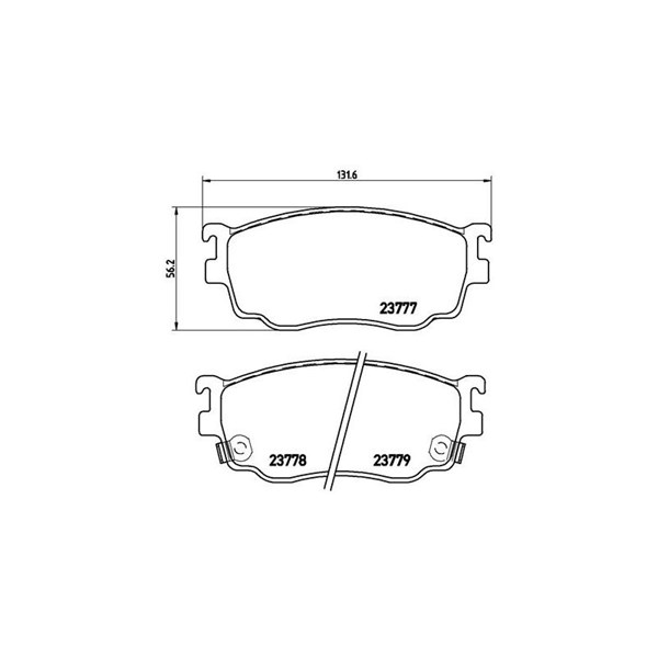 Bromsbeläggsats, Framaxel Brembo P 49 026 BREMBO