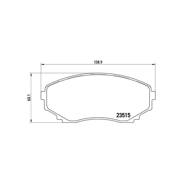 Bromsbeläggsats, Framaxel Brembo P 49 028 BREMBO