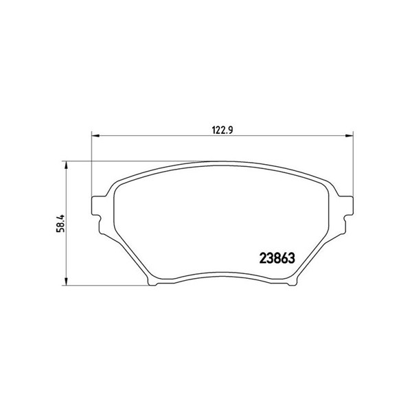 Bromsbeläggsats, Framaxel Brembo P 49 029 BREMBO