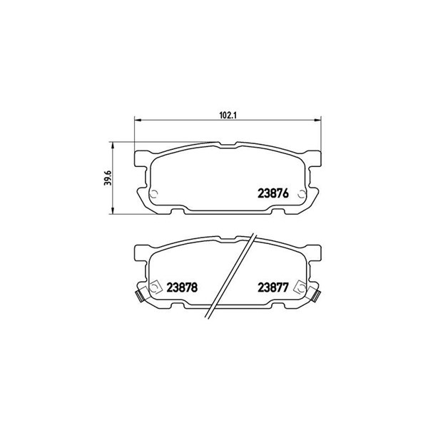 Bromsbeläggsats, Bakaxel Brembo P 49 030 BREMBO