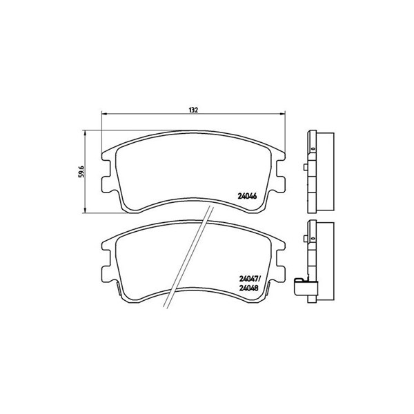 Bromsbeläggsats, Framaxel Brembo P 49 032 BREMBO Bromsbeläggsats, Framaxel Brembo P 49 032 BREMBO