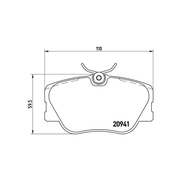 Bromsbeläggsats, Framaxel Brembo P 50 008 BREMBO