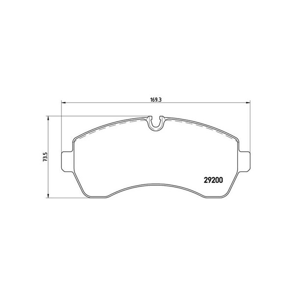 Bromsbeläggsats, Framaxel Brembo P 50 059 BREMBO