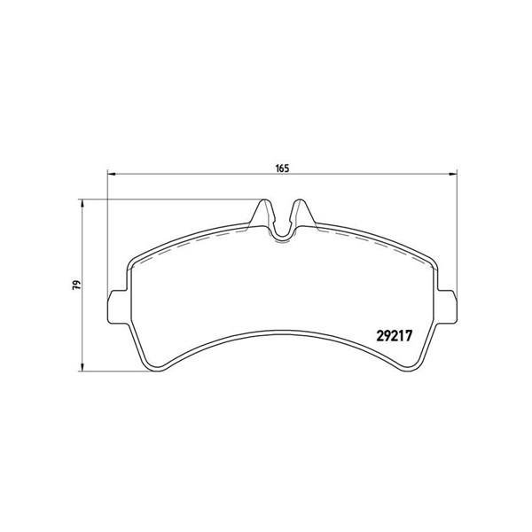 Bromsbeläggsats, Bakaxel Brembo P 50 060 BREMBO