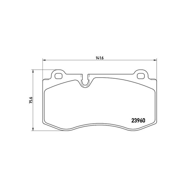 Bromsbeläggsats, Framaxel Brembo P 50 074 BREMBO