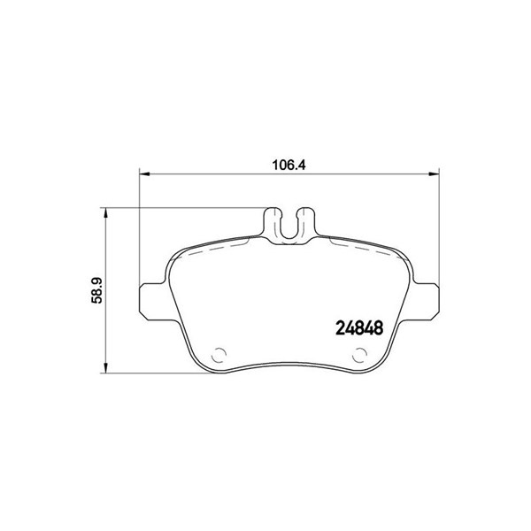 Bromsbeläggsats, Bakaxel Brembo P 50 091 BREMBO
