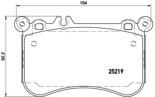 Bromsbeläggsats, Framaxel Brembo P 50 097 BREMBO