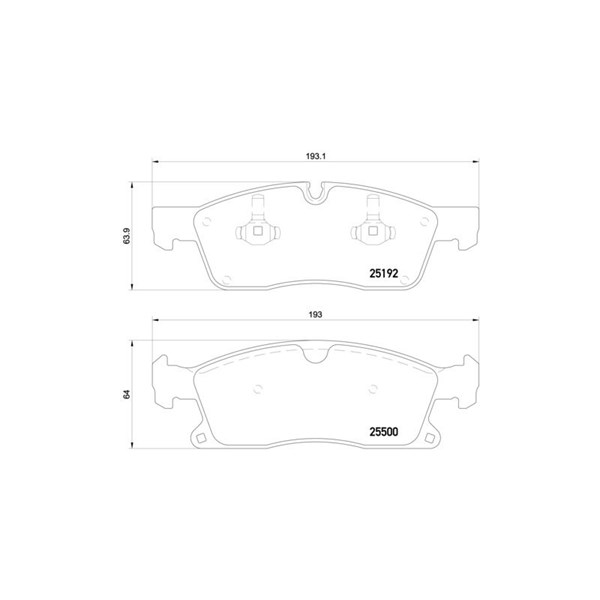 Bromsbeläggsats, Framaxel Brembo P 50 109 BREMBO