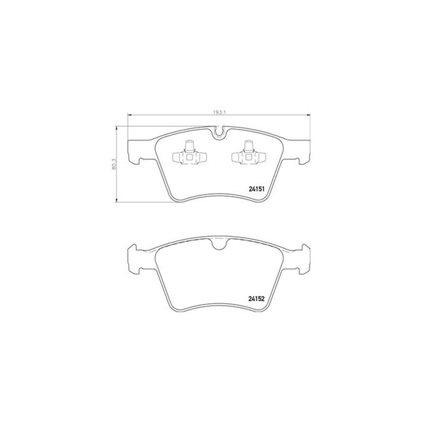 Bromsbeläggsats Brembo P 50 115 BREMBO