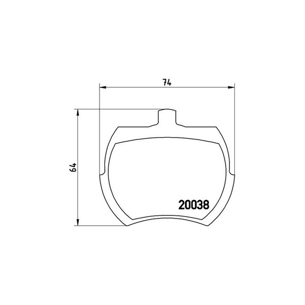 Bromsbeläggsats, Framaxel Brembo P 52 002 BREMBO