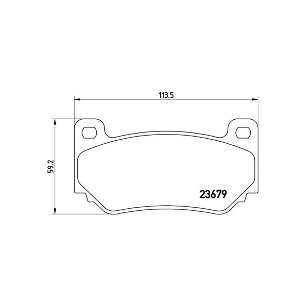 Bromsbeläggsats, Framaxel Brembo P 52 018 BREMBO