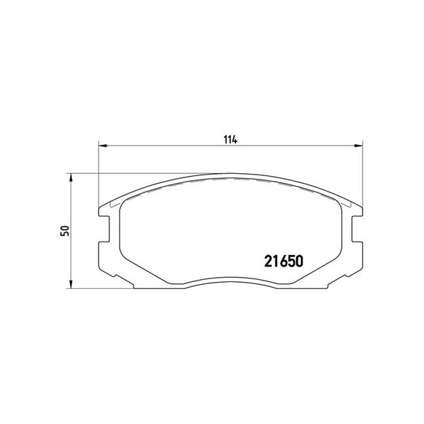 Bromsbeläggsats, Framaxel Brembo P 54 015 BREMBO