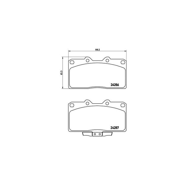 Bromsbeläggsats, Framaxel Brembo P 54 019 BREMBO