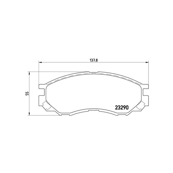Bromsbeläggsats, Framaxel Brembo P 54 020 BREMBO