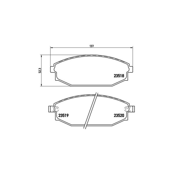 Bromsbeläggsats Brembo P 54 027 BREMBO