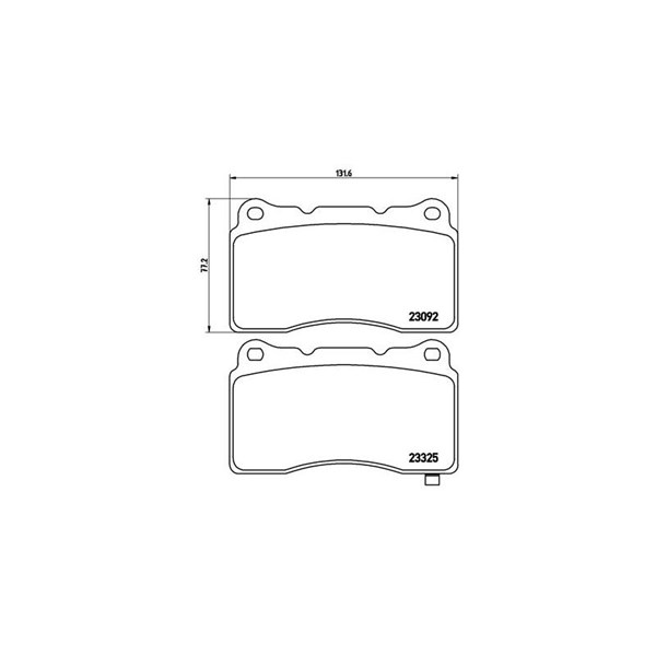 Bromsbeläggsats, Framaxel Brembo P 54 039 BREMBO