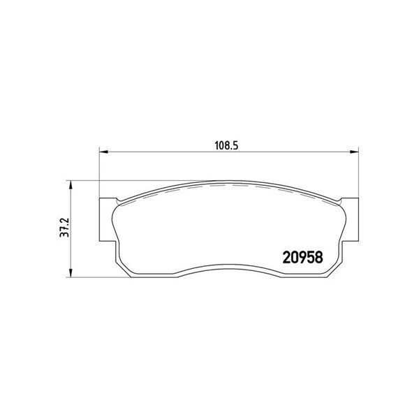 Bromsbeläggsats, Framaxel Brembo P 56 011 BREMBO