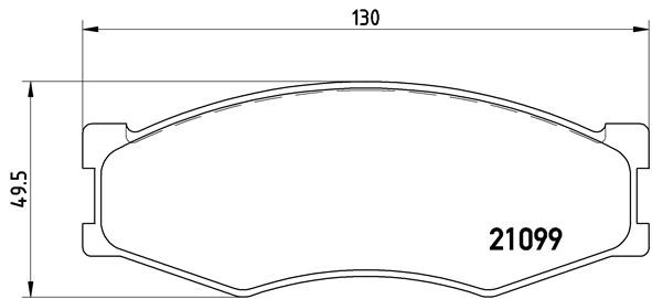 Bromsbeläggsats, Framaxel Brembo P 56 014 BREMBO