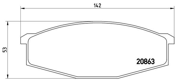 Bromsbeläggsats, Framaxel Brembo P 56 015 BREMBO