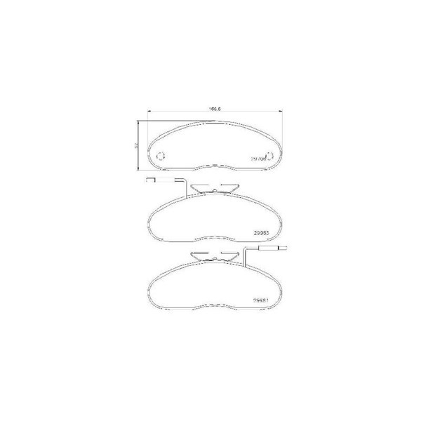Bromsbeläggsats, Framaxel Brembo P 56 019 BREMBO Bromsbeläggsats, Framaxel Brembo P 56 019 BREMBO
