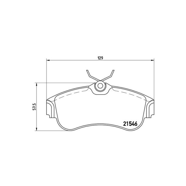 Bromsbeläggsats, Framaxel Brembo P 56 022 BREMBO