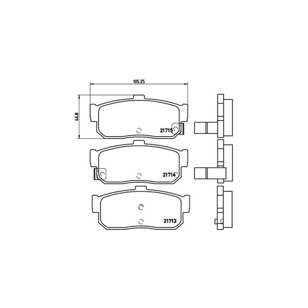 Bromsbeläggsats, Bakaxel Brembo P 56 029 BREMBO