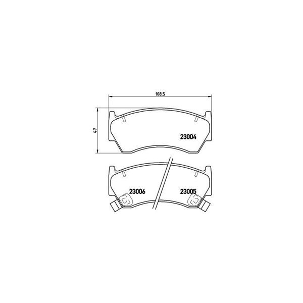 Bromsbeläggsats, Framaxel Brembo P 56 033 BREMBO