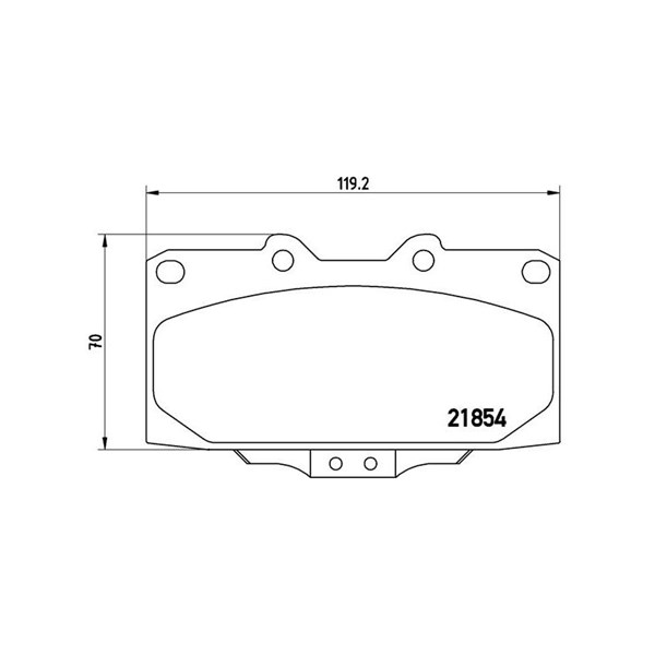 Bromsbeläggsats, Framaxel Brembo P 56 034 BREMBO