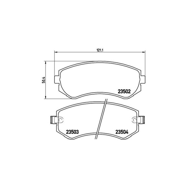 Bromsbeläggsats, Framaxel, Bakaxel Brembo P 56 039 BREMBO