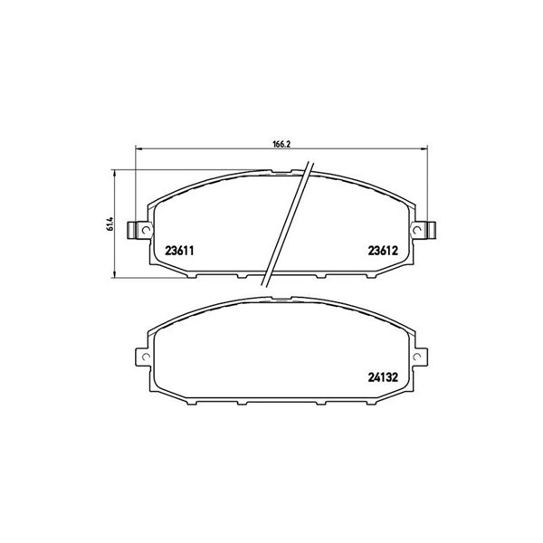Bromsbeläggsats, Framaxel Brembo P 56 041 BREMBO Bromsbeläggsats, Framaxel Brembo P 56 041 BREMBO