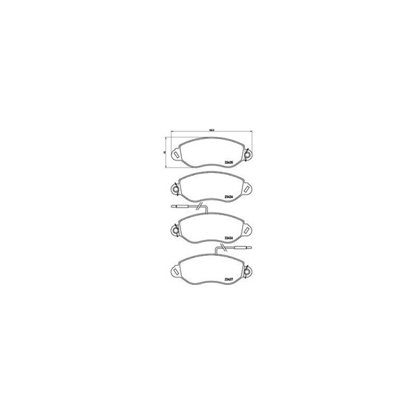 Bromsbeläggsats, Framaxel Brembo P 56 042 BREMBO