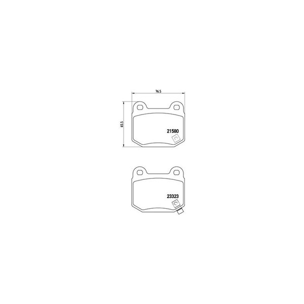 Bromsbeläggsats, Bakaxel Brembo P 56 048 BREMBO