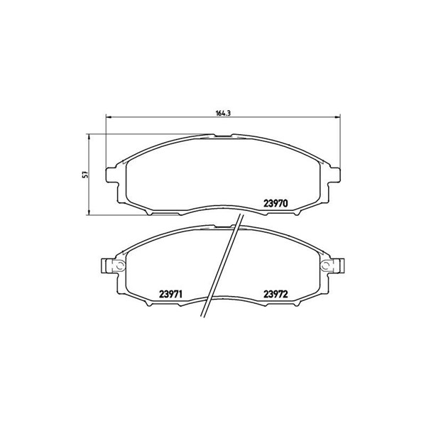 Bromsbeläggsats, Framaxel Brembo P 56 049 BREMBO