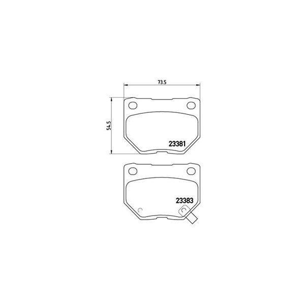 Bromsbeläggsats, Bakaxel Brembo P 56 054 BREMBO