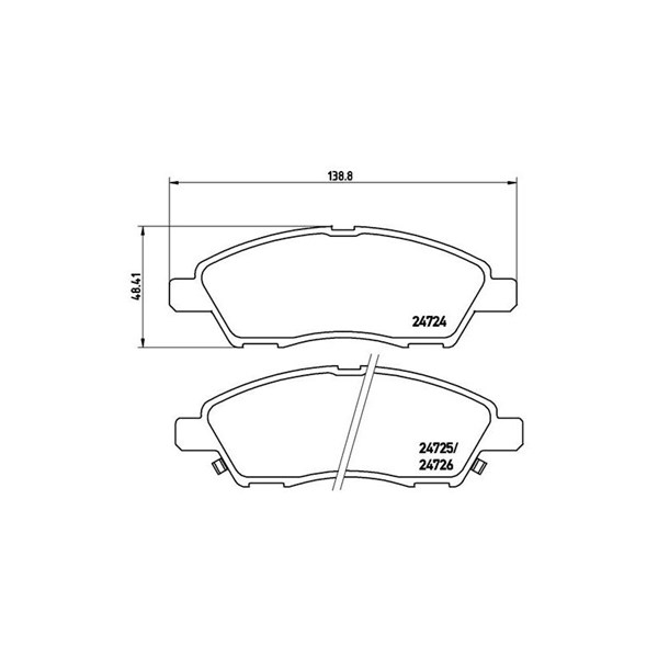 Bromsbeläggsats, Framaxel Brembo P 56 070 BREMBO