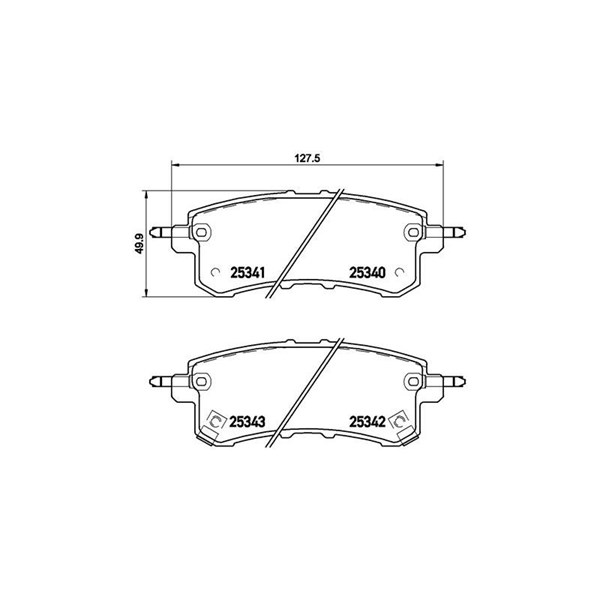 Bromsbeläggsats, Bakaxel Brembo P 56 082 BREMBO Bromsbeläggsats, Bakaxel Brembo P 56 082 BREMBO
