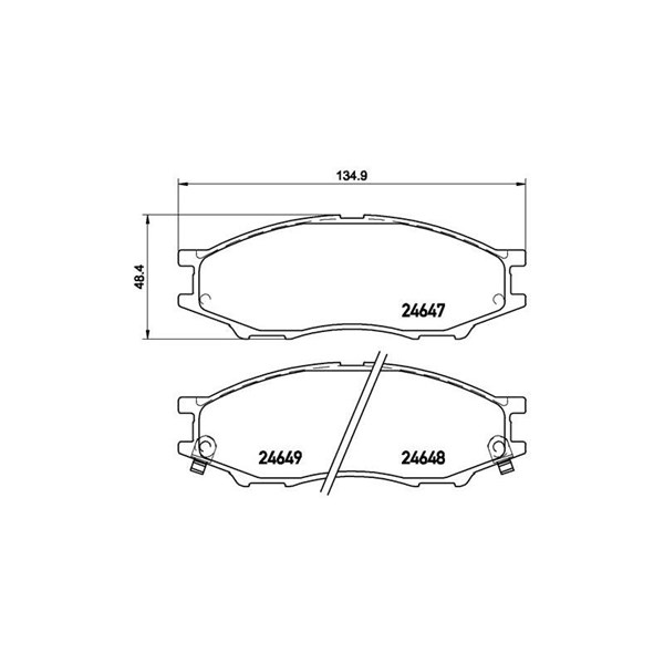 Bromsbeläggsats, Framaxel Brembo P 56 083 BREMBO Bromsbeläggsats, Framaxel Brembo P 56 083 BREMBO